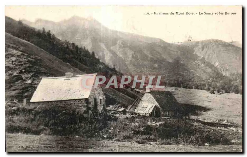 Le Sancy e os Burons — Arredores do Monte Dore — Lib. Bours-Béal, 119 - Frente