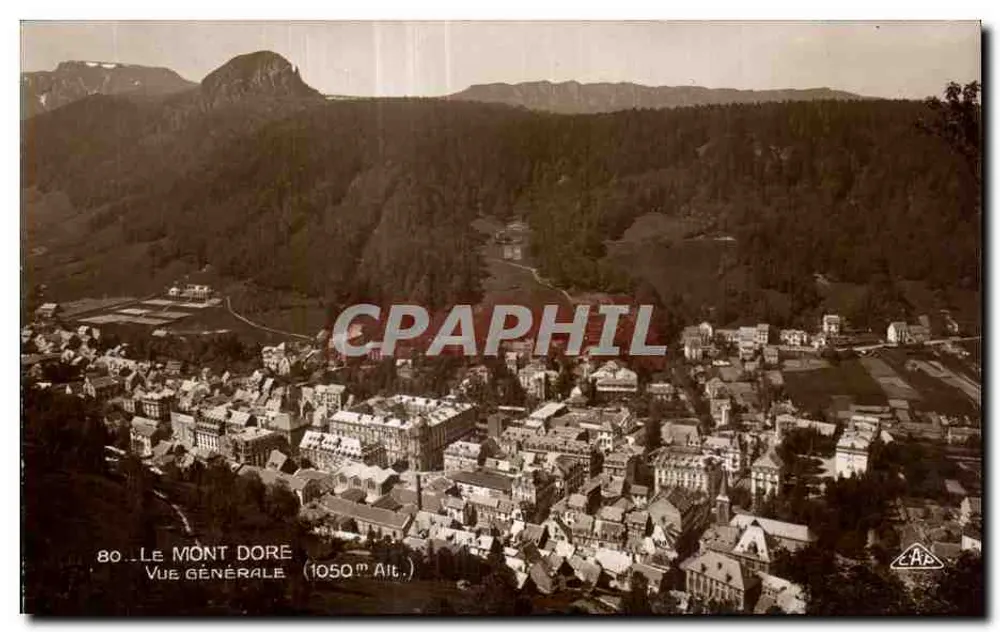 Mont Dore — Vista geral (1050 m de alt.) — Editor Bilhete postal antigo - Frente
