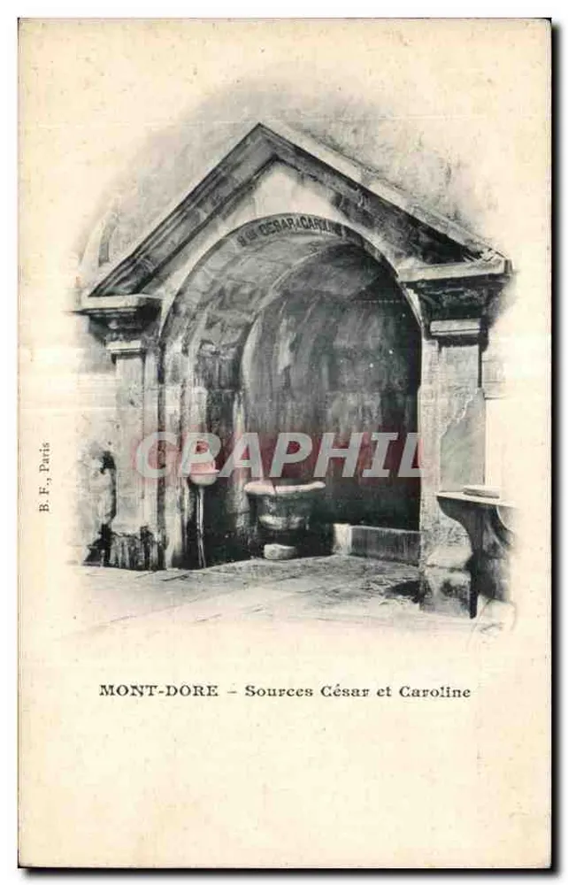 Mont-Dore — Źródła Cezara i Karoliny — B.F., Paryż - Awers