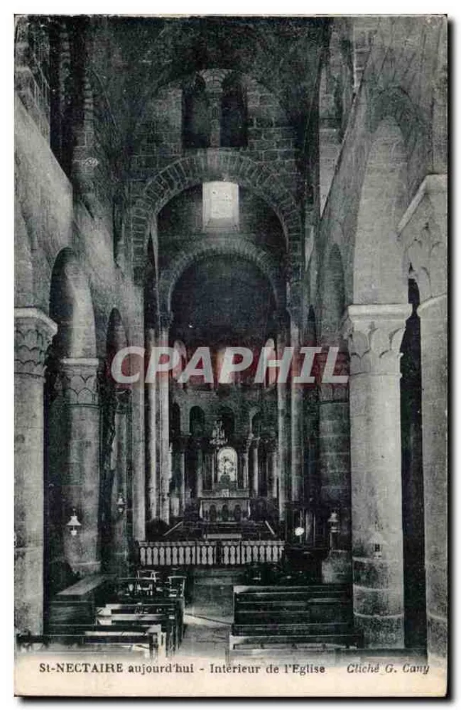 St-Nectaire hoje — Interior da Igreja — Cliché G. Cany - Frente