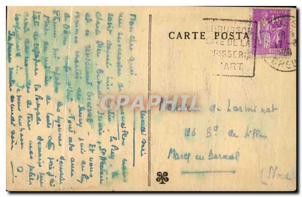 Orcival — A Igreja no estilo auvergnat — editor Carte Postale Art - Verso