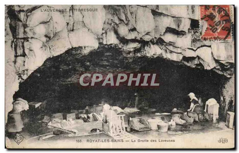 Royat-les-Bains — La Grotte des Laveuses — Éditeur ÉDP, n° 188 - Vorderseite