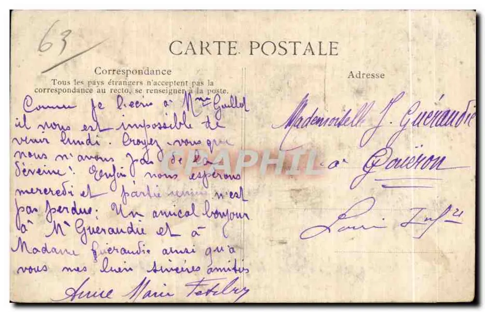 Royat-les-Bains — La Grotte des Laveuses — Éditeur ÉDP, n° 188 - Rückseite