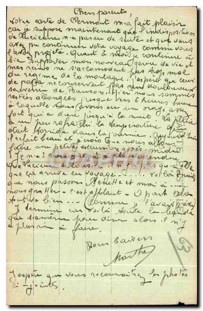 Velha Rua do VIEUX ROYAT — a.d'o. - 436 - Verso