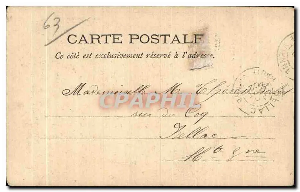 Royat — Lavakreuz mit hervorragenden Skulpturen, die die Apostel darstellen — Sammlung der Schokoladenfabrik Royat N° 51 - Rückseite