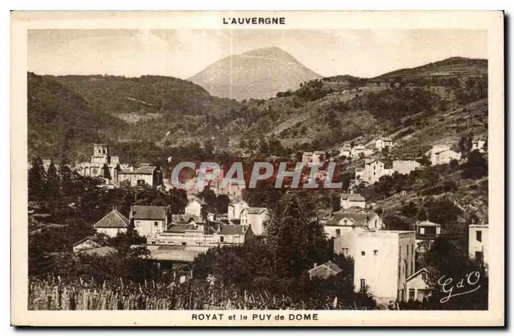 Royat en het Puy de Dôme — Auvergne — uitgever J. Gouttenens, nr. 63 - Voorkant