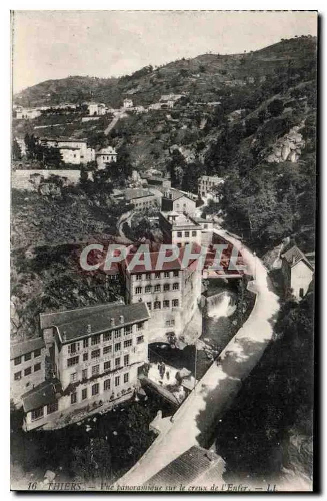 Thiers — Panoramablick auf den Creux de l'Enfer — LL. 16 - Vorderseite