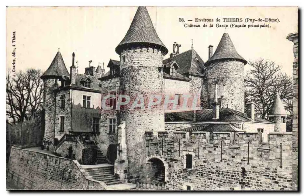 Schloss la Garde — Umgebung von THIERS (Puy-de-Dôme) — A. Charles, Verlag in Thiers - Vorderseite
