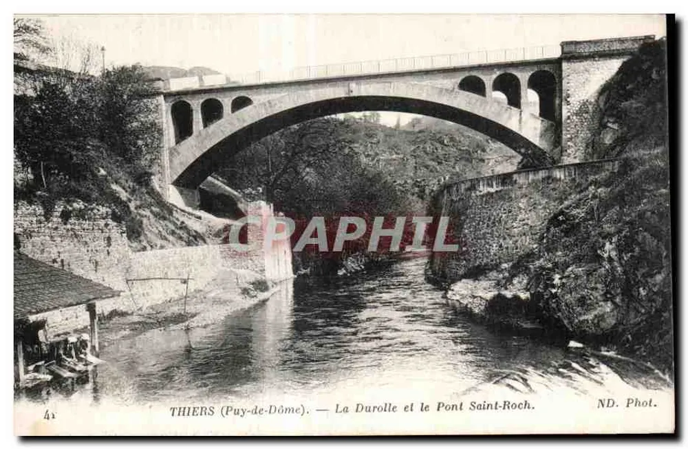 Thiers (Puy-de-Dôme) — Die Durolle und die Brücke Saint-Roch — ND. Phot. - Vorderseite