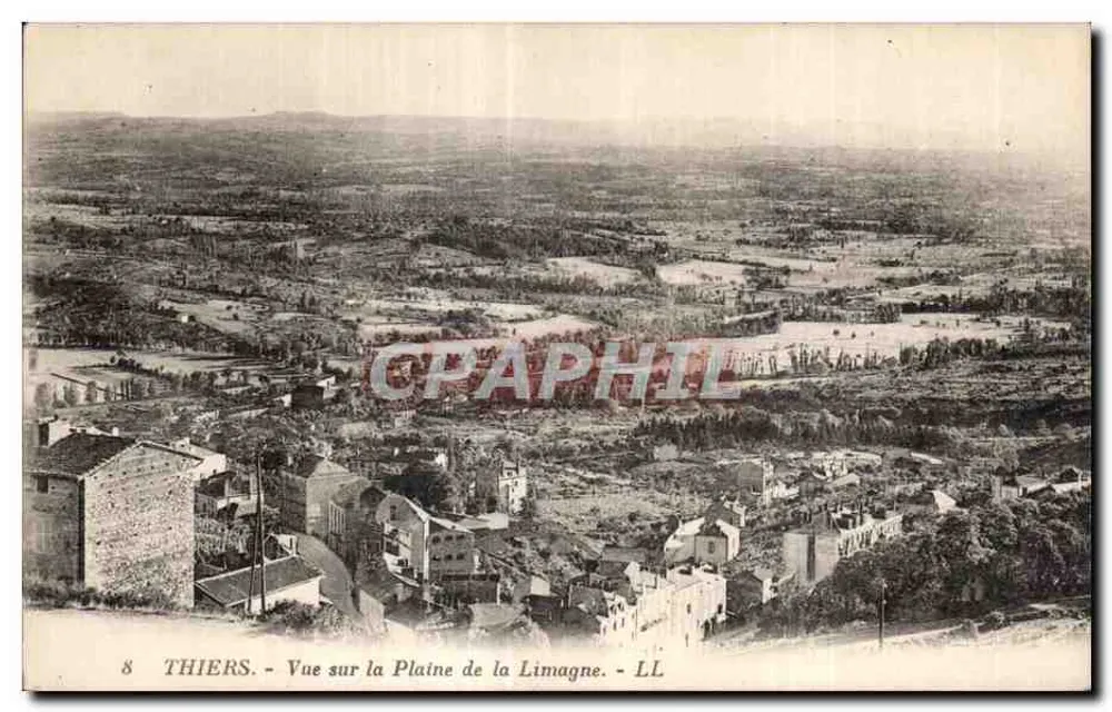 Thiers — Blick auf die Ebene von Limagne — LL - Vorderseite