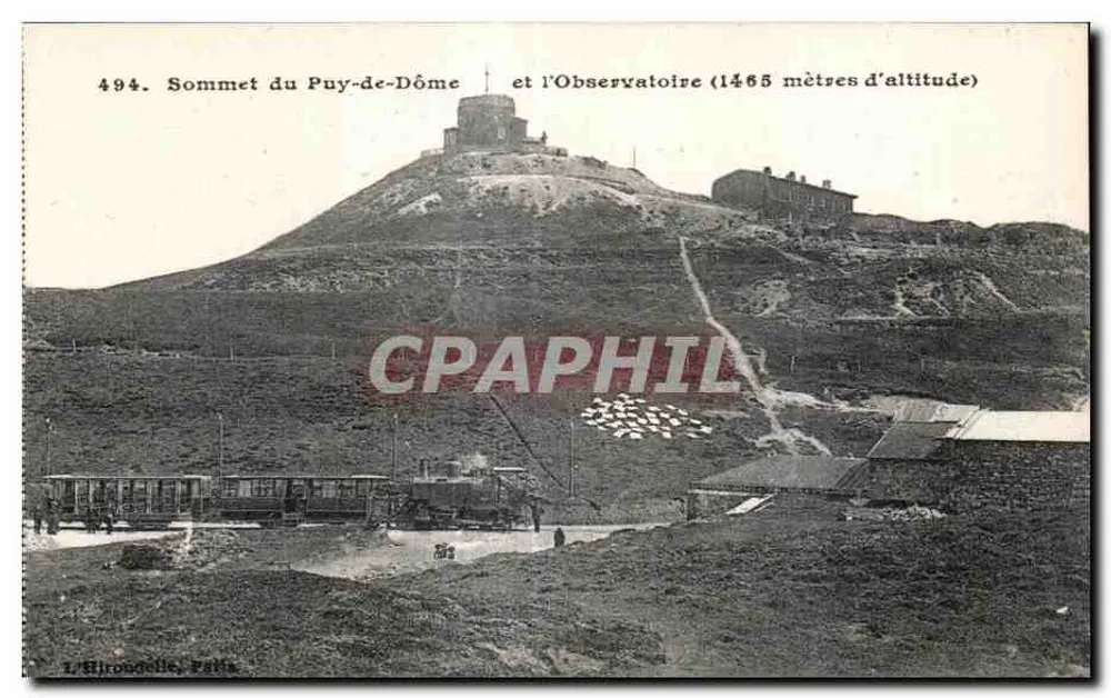 Gipfel des Puy-de-Dôme und das Observatorium (1465 Meter Höhe) — L'Hirondelle, Estrie - Vorderseite