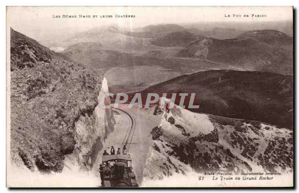O Trem no Grand Rocher — Os Dômes do Norte e Cráteres de Leons — Editor: Billebe Plazanet, n°22 - Frente