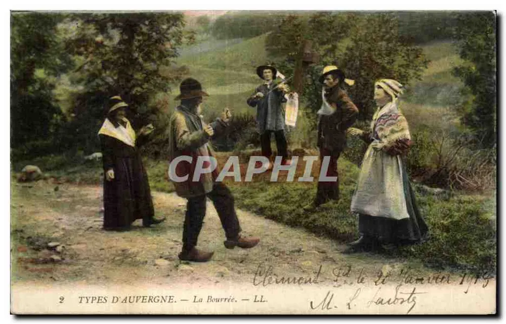 Types d'Auvergne — La Bourrée — LL - Voorkant