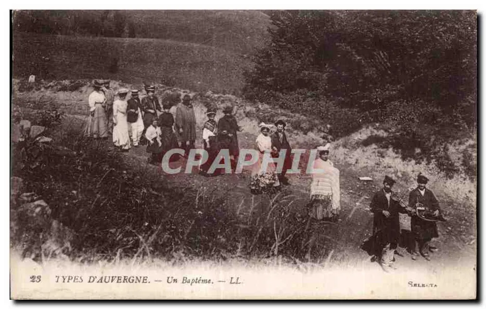 Tipos de Auvergne — Un Bautizo — LL - Anverso
