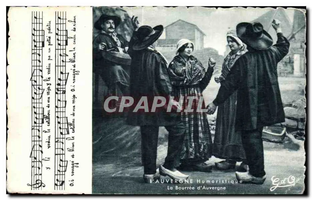 Humoristische Auvergne — Die Bouree von Auvergne — Ed. d'O - Vorderseite