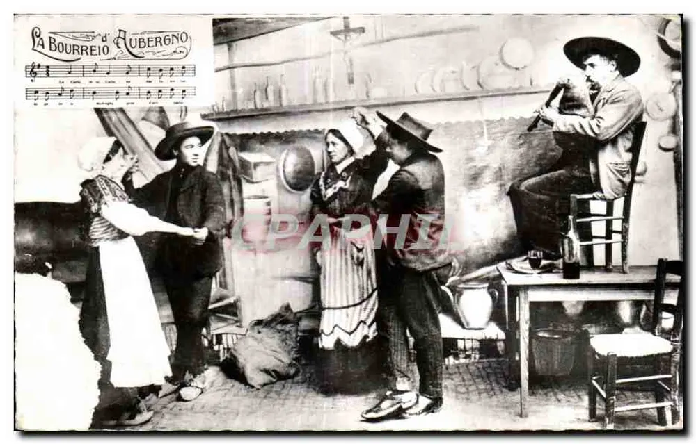 Scène de boîte de nuit — La Bourrèio d'Aubergno — éditeur CPAPHIL - Frente
