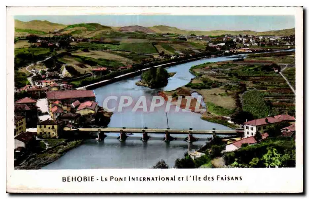 Behobie - Der Internationale Brücke und die Insel der Phasanten - Vorderseite