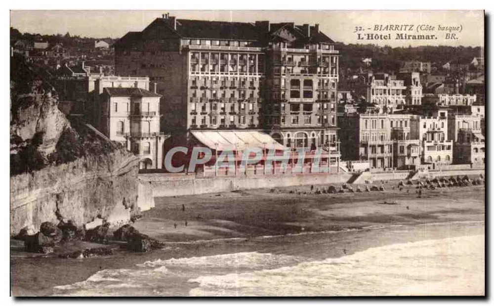 Blarritz (Côte basque) — O Hotel Miramar, BR. — n°32 - Frente