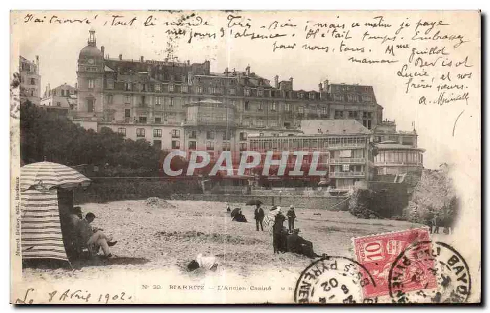 Biarritz — O Velho Casino — editor M.D. n°20 - Frente