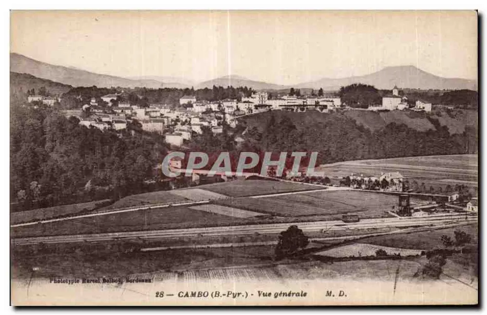 Cambo (B.-Pyr.) — Vista geral — Fototipia Marcel Pellet, Bordunnes - Frente