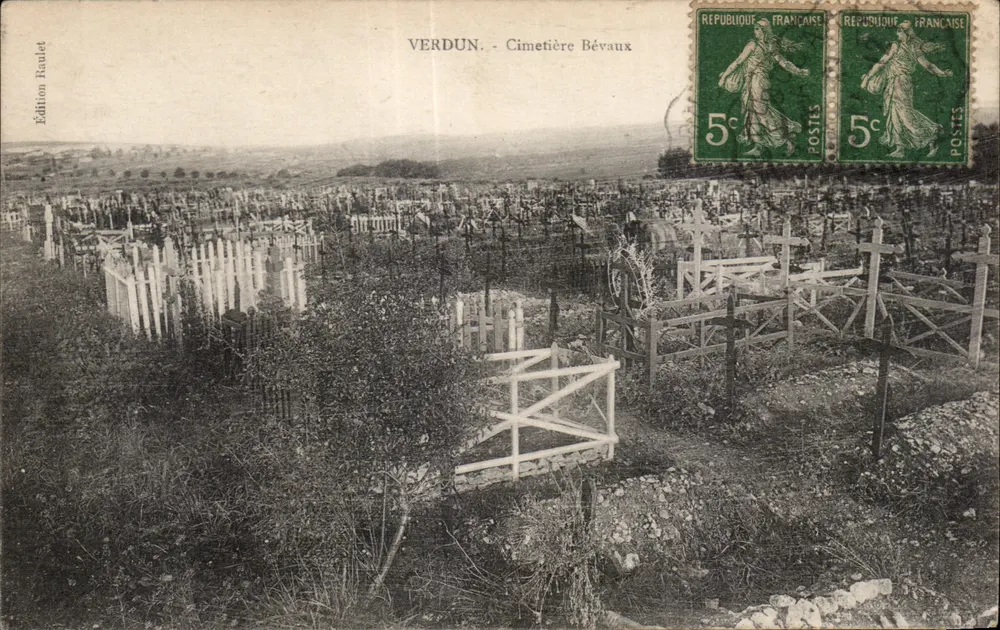 Verdun - Cemitério Bévaux — Edição Raoulet - Frente
