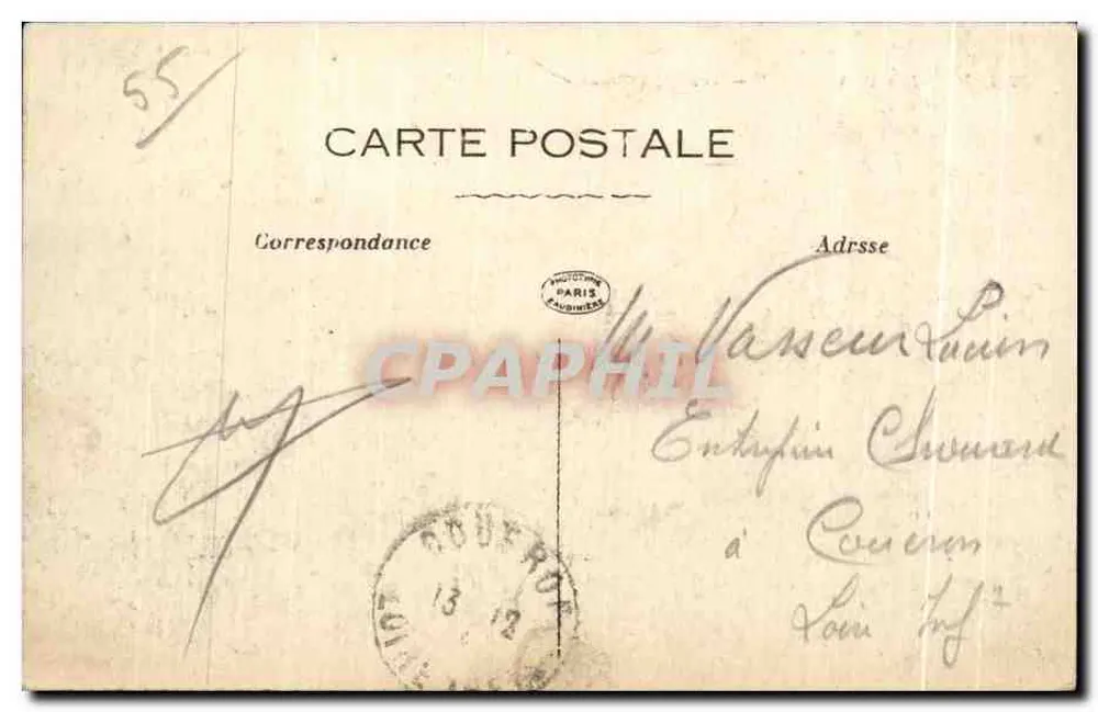 Schlacht von VERDUN — Überreste des Dorfes Bras — Verleger: Paris Faubourg - Rückseite
