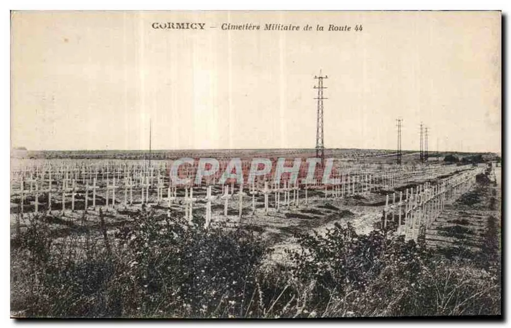 Gormicy — Militärfriedhof auf der Route 44 — Phototypie J. Bienne mé Reims - Vorderseite