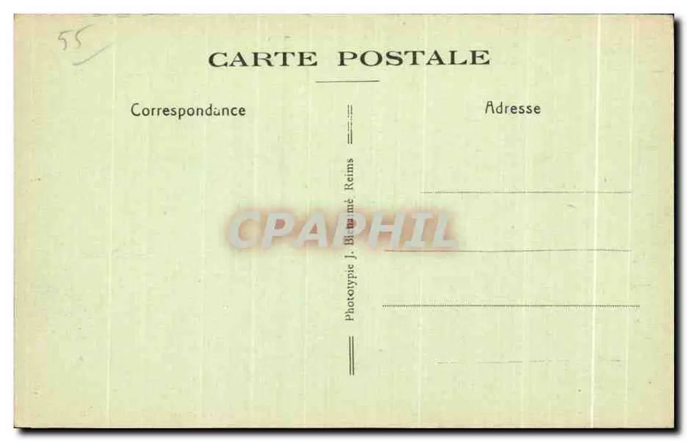 Gormicy — Militärfriedhof auf der Route 44 — Phototypie J. Bienne mé Reims - Rückseite