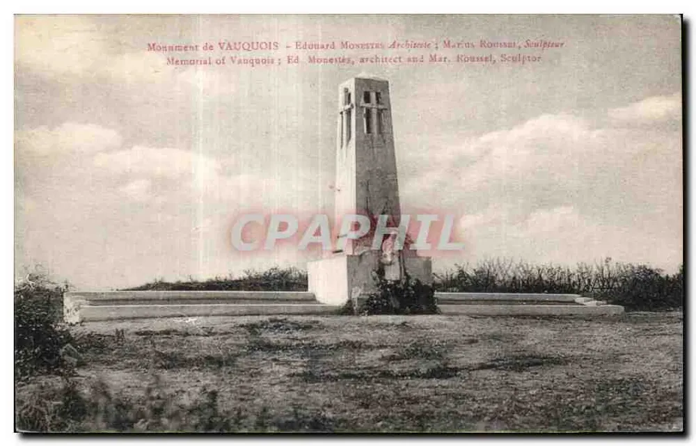Monumento de VAUQUOIS — Édouard Monestès, Arquitecto ; Marius Roussel, Escultor - Anverso