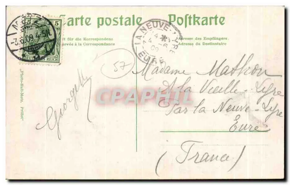 Ansicht des Moyen Pont in Metz — Verlag Photo-Hall-Metz, n°57 - Rückseite
