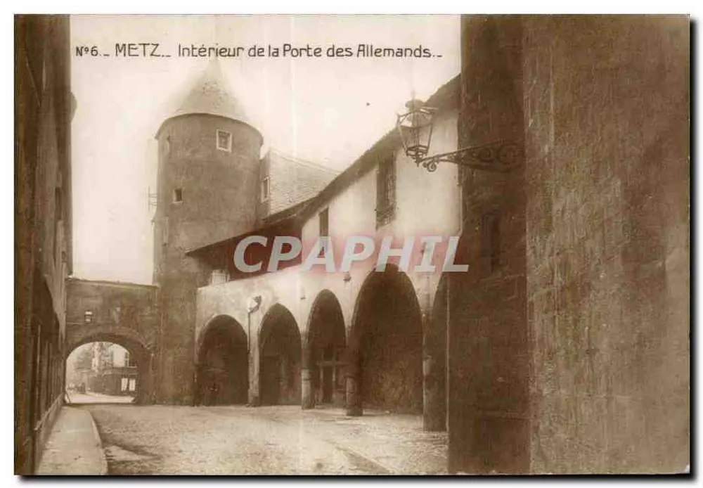 Metz — Innenansicht der Porte des Allemands — N°6 - Vorderseite
