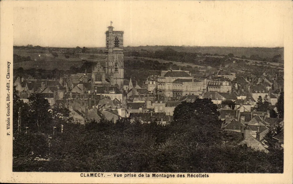 Clamecy — Ansicht von der Montagne des Récollets — P. Viloin Goulet, Buchhändler-Verleger, Clamecy - Vorderseite