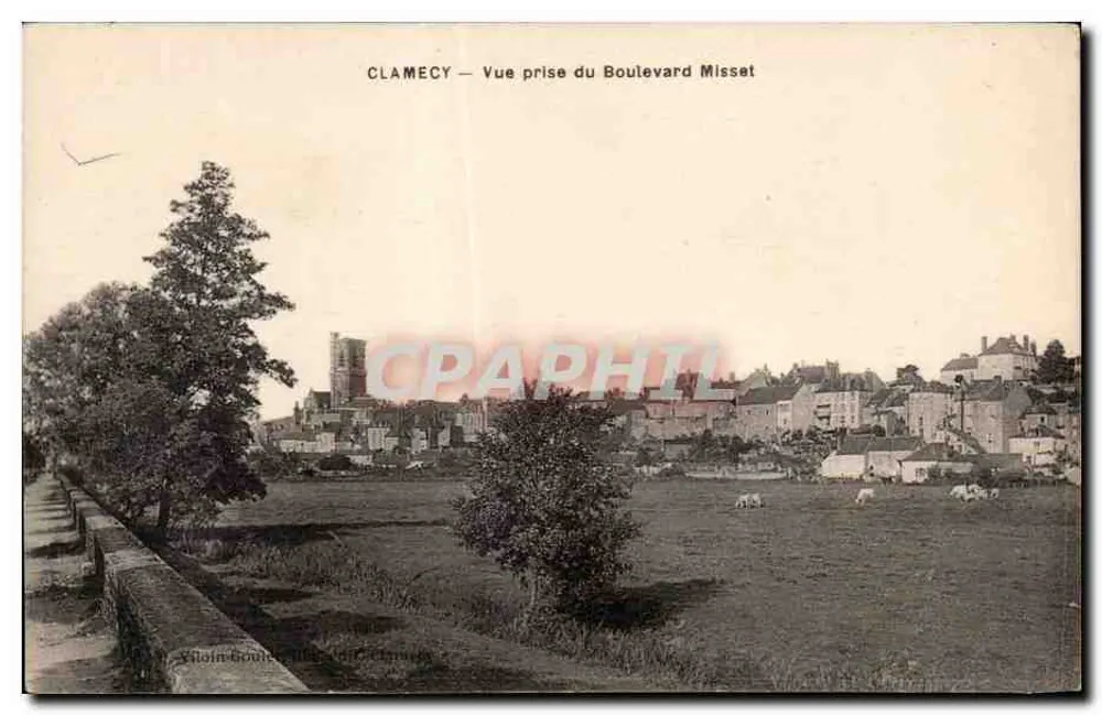 Clamecy — Ansicht vom Boulevard Misset — Verlag Villem-Gourdon - Vorderseite