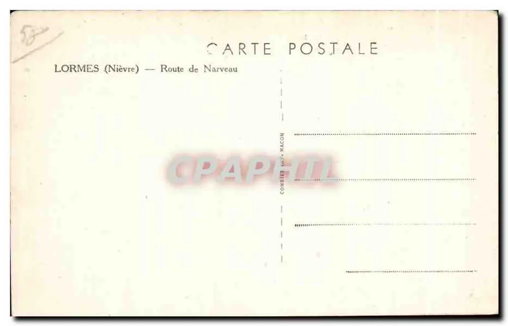 Lormes (Nièvre) — Estrada de Narveau — editor Combier & Macon, n°4 - Verso