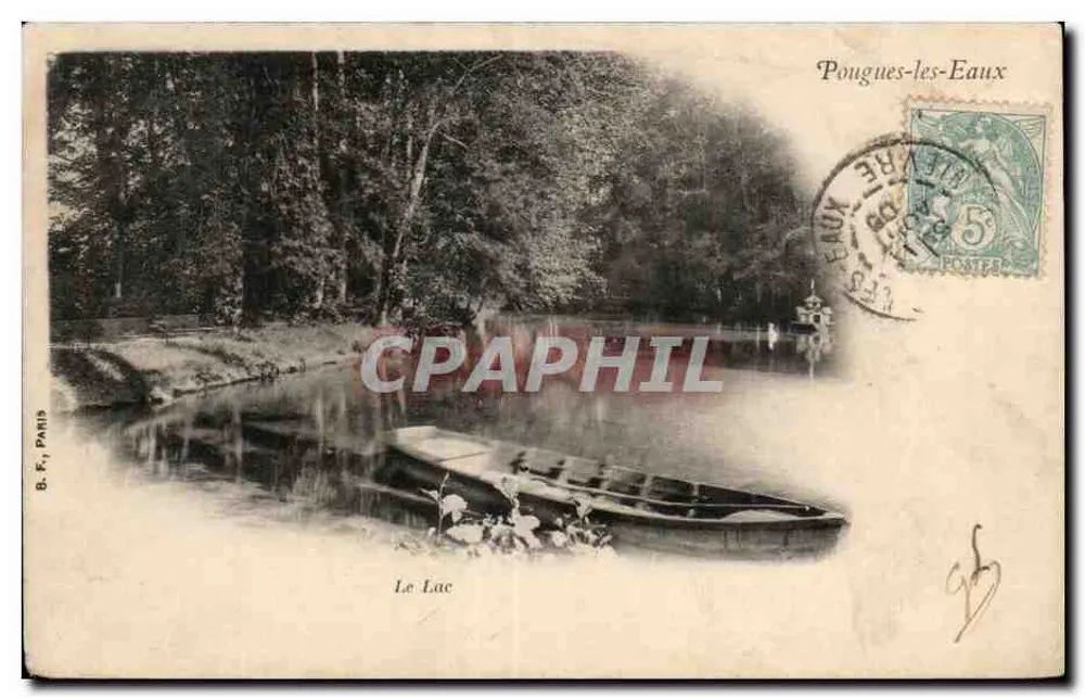 Pouguès-les-Eaux — O Lago — B. F., Paris - Frente