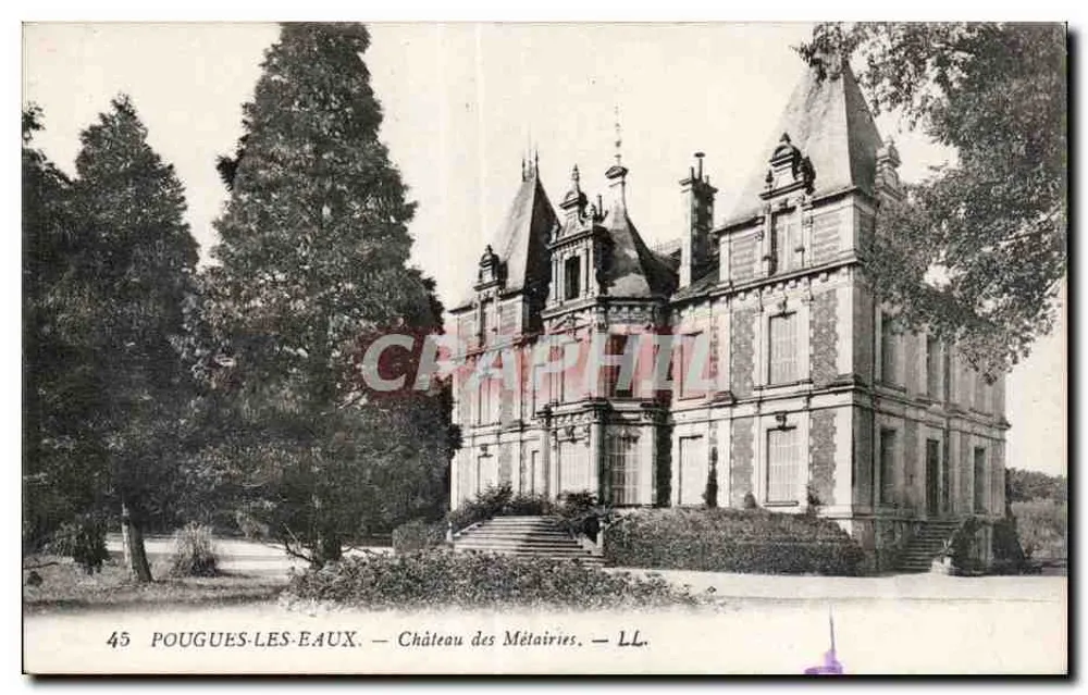 Pouguès-les-Eaux — Schloss der Métairies — LL - Vorderseite