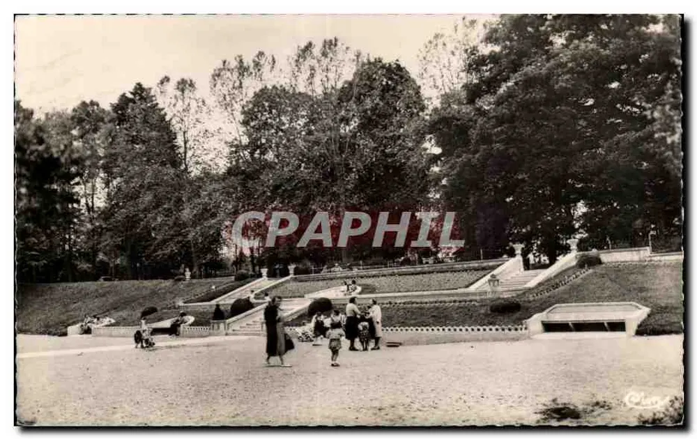 Garten mit Wasserfällen — Panoramablick — Verlag Chavot - Vorderseite