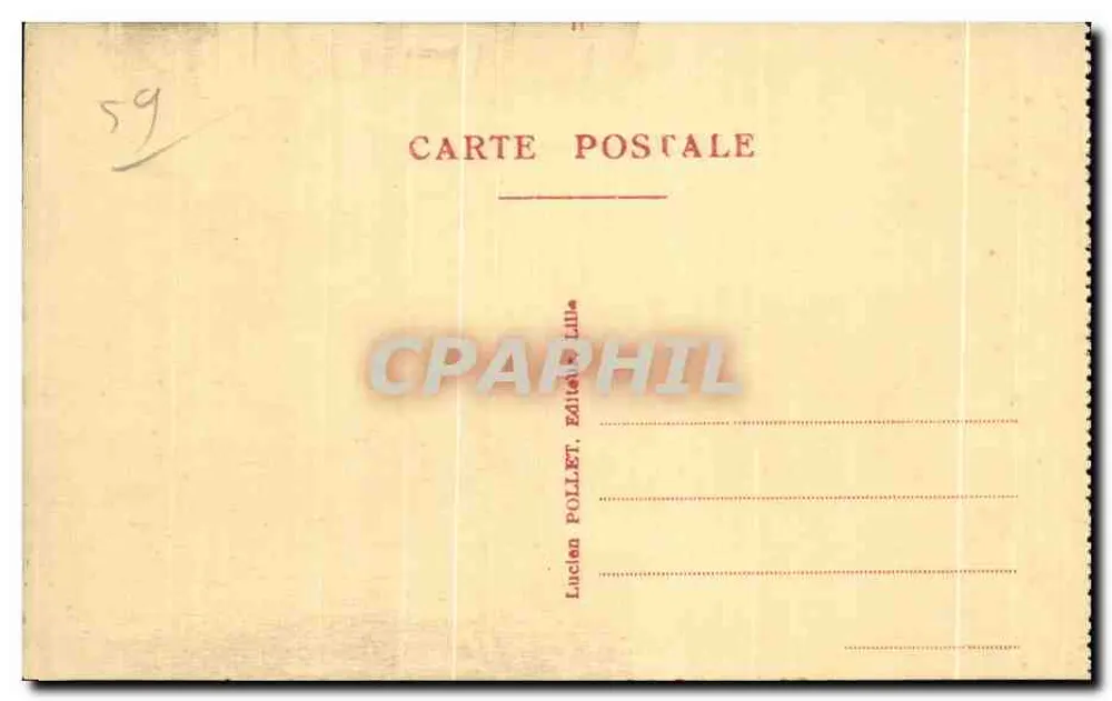DUNERQUE - A Torre — vista da torre com trem e comércios — editor Lucien Pollet, Lille, n° 31 - Verso