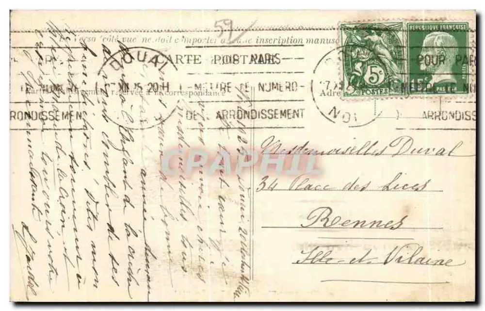 Douai — A Ribeira da Scarpe — E. Baron, fot. Douai - Verso