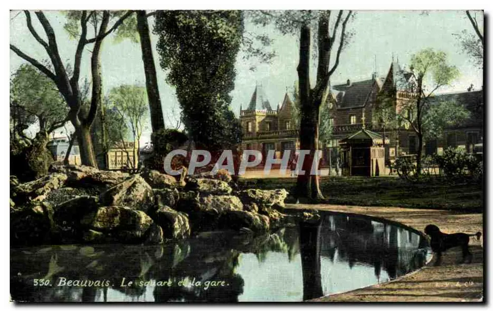 Beauvais. O square e a estação — editor L.V. & Cie, n° 530 - Frente