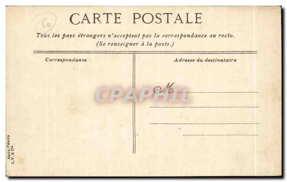 Beauvais. O square e a estação — editor L.V. & Cie, n° 530 - Verso