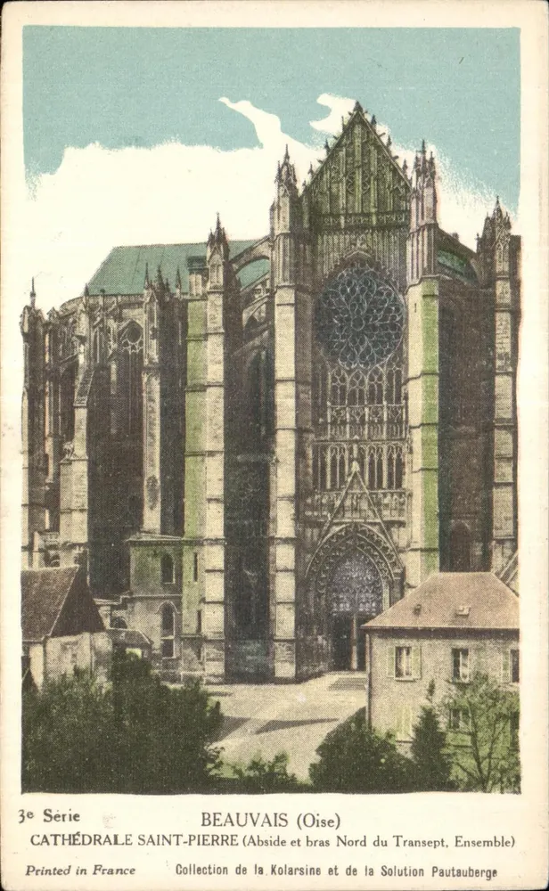 Catedral de São Pedro — Abside e braço norte do transepto, conjunto — Coleção da Kolarsine e da Solução Pautaubege, 3ª série - Frente