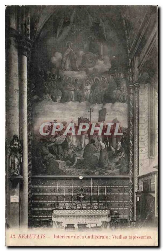 Beauvais — Innenansicht der Kathedrale: Alte Teppiche — n°43 - Vorderseite