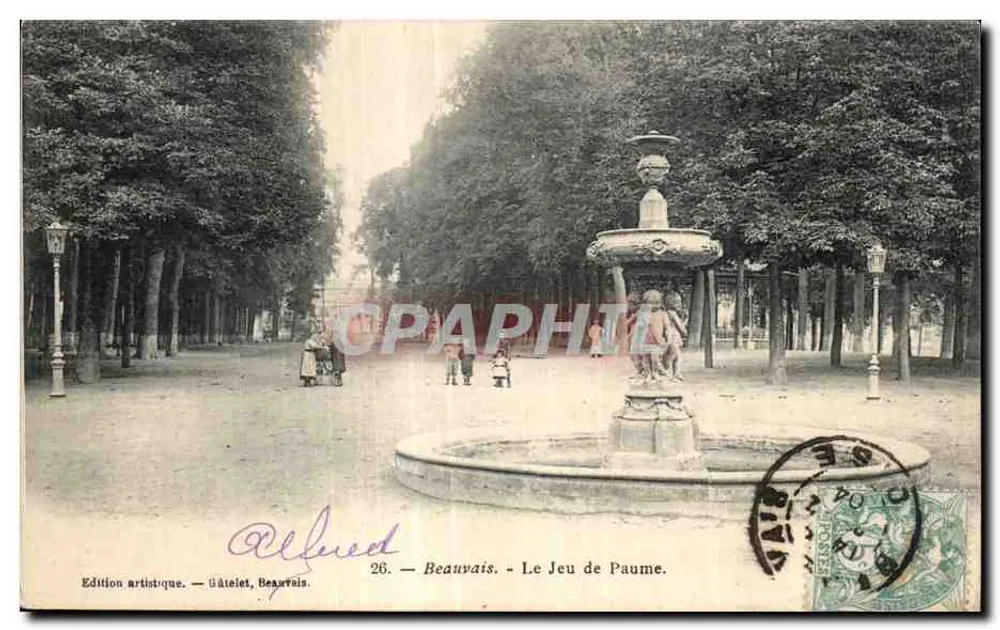 Beauvais — O Jogo de Paume — Edição artística, Gâtelet, Beauvais, n°26 - Frente