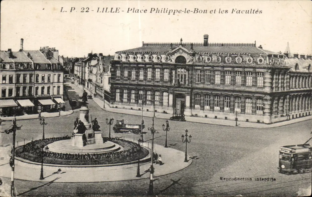 Lille - Place Philippe-le-Bon und die Facultés — L.P. 22 — Verlag Lucien Pollet - Vorderseite
