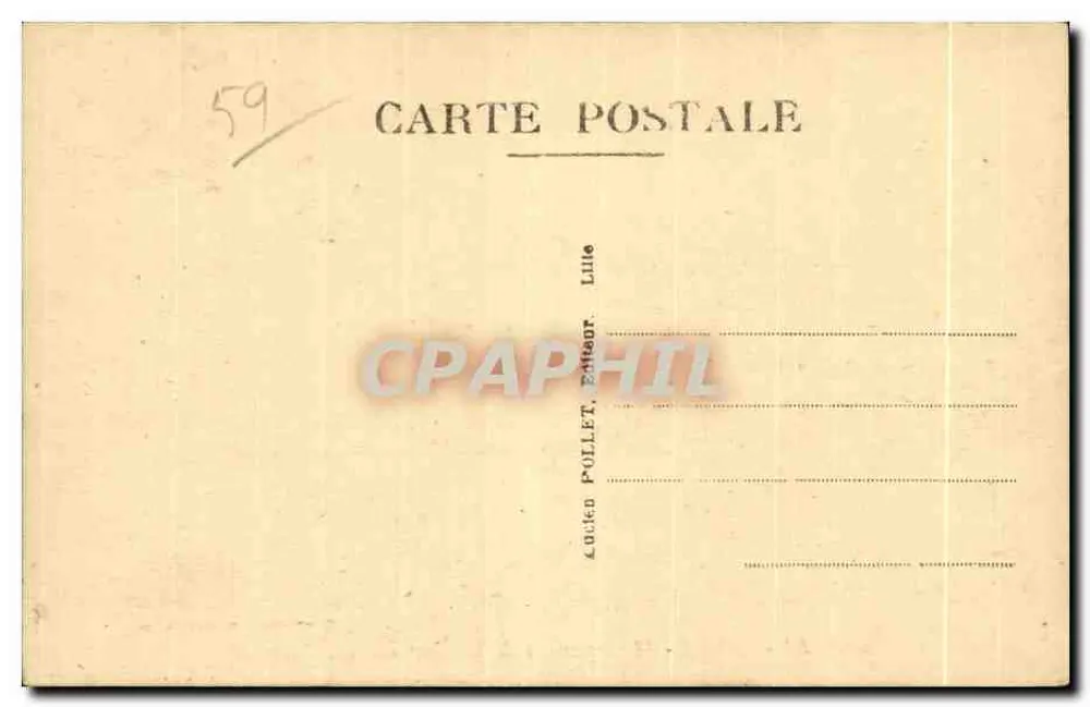 Lille - Monumento a Louise de Bettignies — L.P. 12 — Editor Polet, Lille - Verso