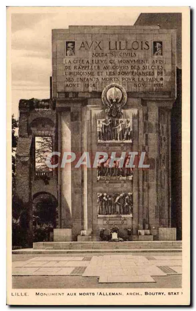 Lille. Monument aux Morts — Arch. Boutry, Stat. 59 - Vorderseite