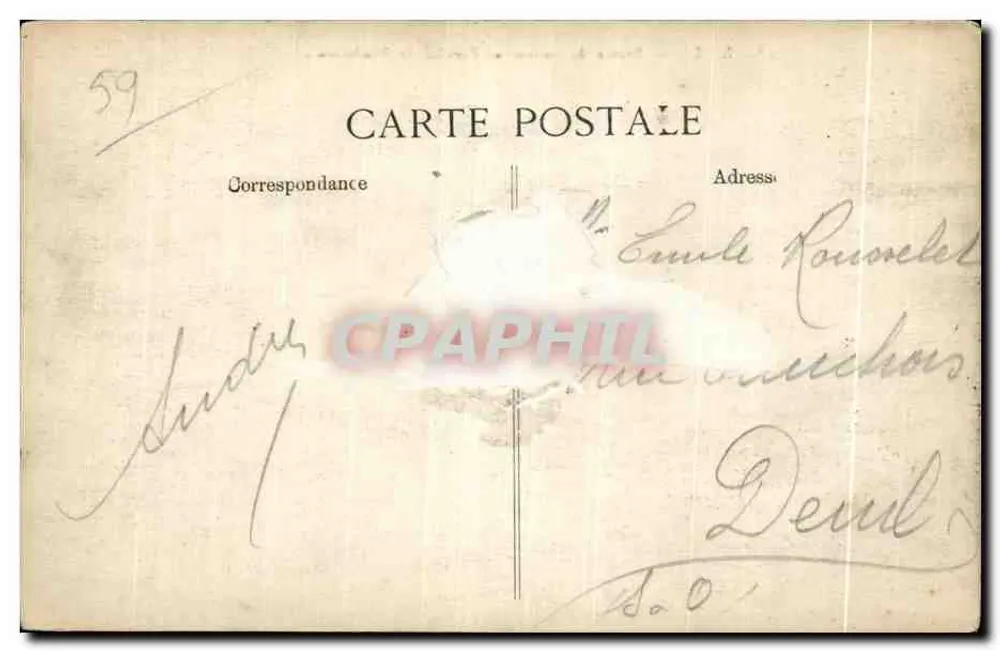 LILLE — Estátua de Pasteur e Faculdade de Medicina — Editor E. L. D. - Verso