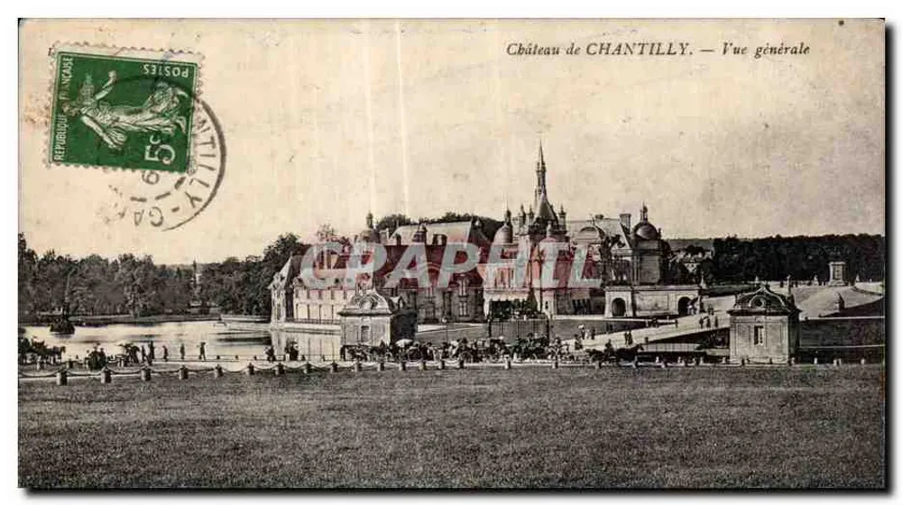 Castelo de CHANTILLY — Vista geral — Editor não visível - Frente
