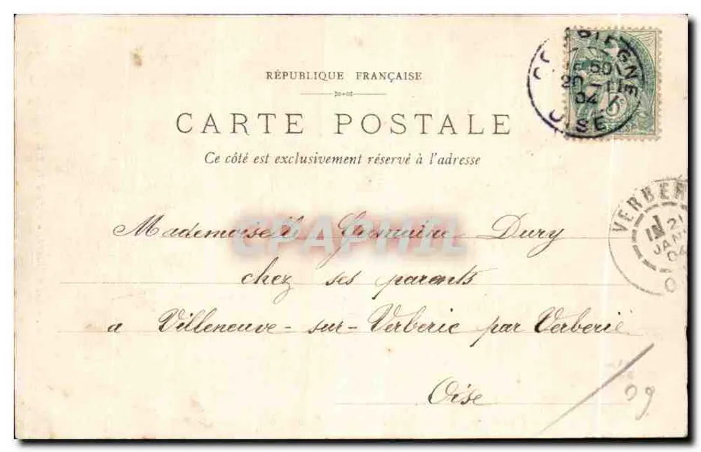 Compiègne — O Hotel de Ville — H. Elbouques, E.D., Compiègne - Verso